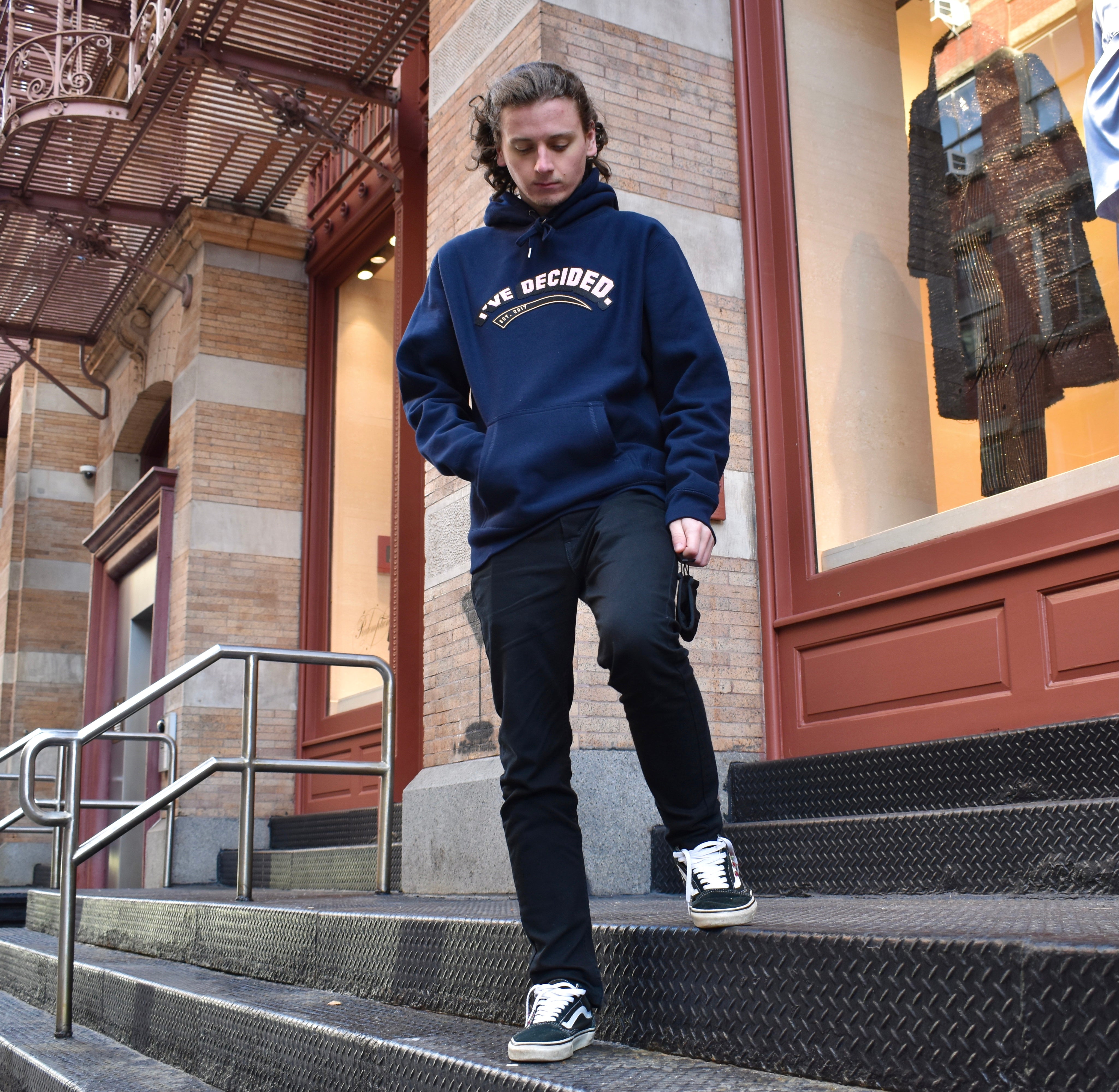 Premium Collegiate Hoodie - Navy